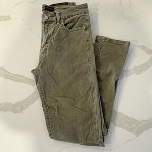 Zara Men Slim Jeans in Olive Green